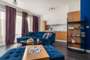 Mysterious Blue Apartment with Two Bedrooms and Balcony in Świnoujście by Noclegi Renters